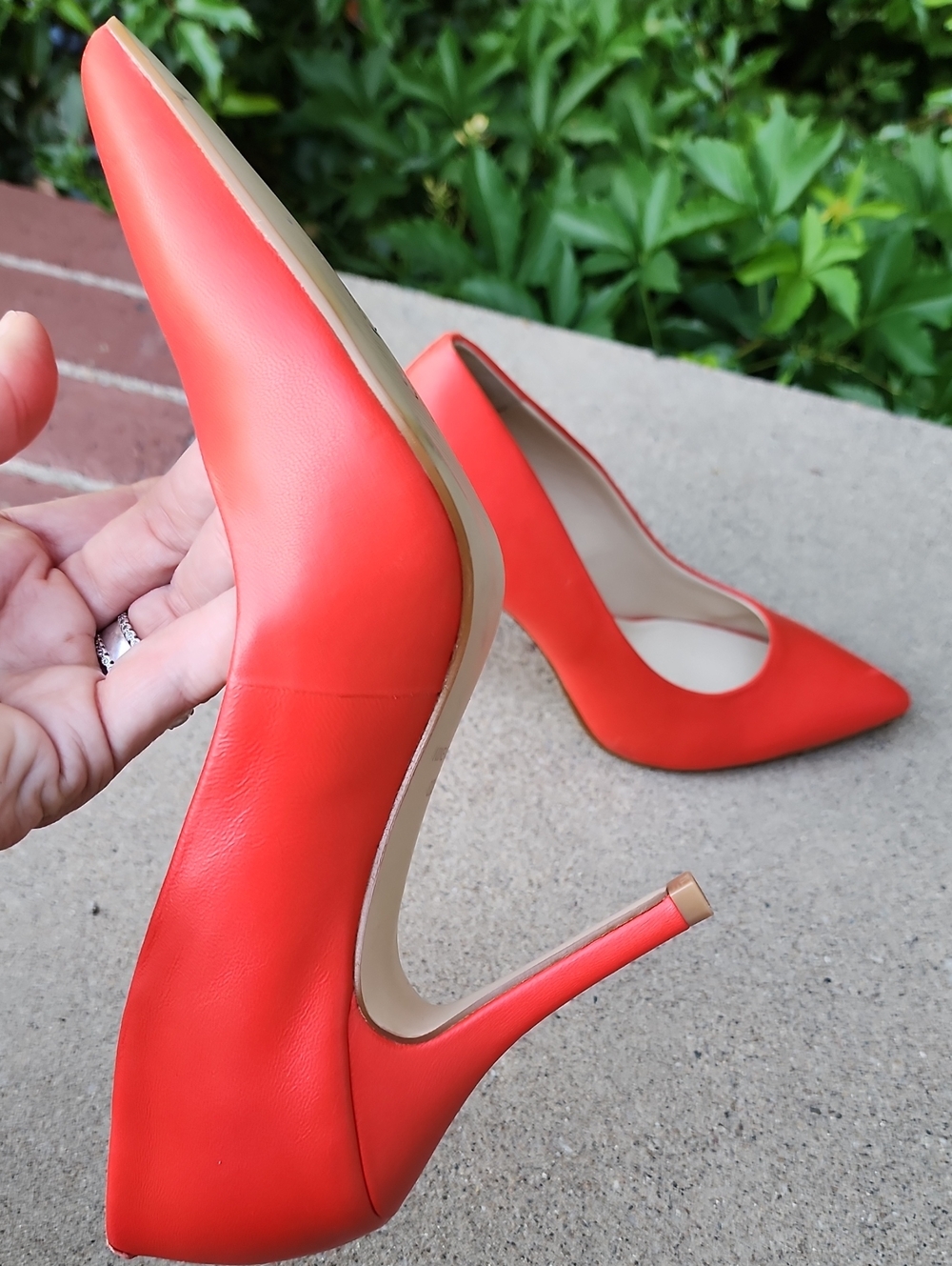 Nine West Red Pointed-Toe Stiletto Pumps - Picture 14 of 17
